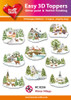 Hearty Crafts- Easy 3D Toppers Winter Village- 10 designs