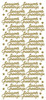 Ecstasy Crafts Peel Sticker - Seasons Greetings- Gold