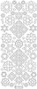 Starform GLITTER GOLD/SILVER N7055 SNOWFLAKES ASSORTED Stickers Peel Outline
