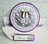 Katy Sue Design- Die Cut 3D Decoupage- Lavender Wreath (Set of 3)