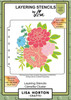 Lisa Horton Crafts- Layering Stencils- Camellia Cluster