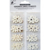 Little Birdie Crafts- Handmade Embellishments- Jeweled Florettes Sticker Embellishment- Tree Cream 32pc