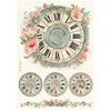 Stamperia A4 Decoupage Rice Paper - House of Roses- Clock