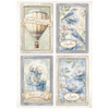 Stamperia A4 Decoupage Rice Paper - Timeless- 4 Cards