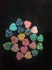 Acrylic Rhinestone Hearts Approx 20pc 10-12mm Brights