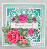 Heartfelt Creations Elegant Rose Banner Dies and stamps
