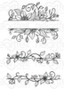 Heartfelt Creations Cling Rubber Stamp Set - Vining Clematis Banner