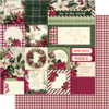 Paper Rose- 6x6" Paper Collection - Christmas Holly
