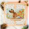 Hunkydory Meadow Hares At Wintertime Printed Parchment