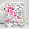 Creative Expressions- Sam Poole- 6 in x 6 in Stencil- Roses In Tea Garden