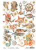 Ciao Bella Papercrafting Rice Paper A4 Sea Life Elements Steampunk