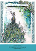 Katkin Krafts- 6 in x 8 in Clear Stamp Set- Picturesque Peacock