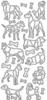 Ecstasy Crafts Peel-Off Stickers - Dogs Various Silver 20681