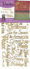 HOTP Dazzles N1879 GOLD Christmas Greetings Outline Peel Sticker