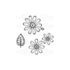 Heartfelt Creations Rubber Cling Stamp- Small Garden Zinnia