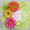 Heartfelt Creations Rubber Cling Stamp- Small Garden Zinnia