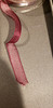 1/2 Inch Woven Iridescent Ribbon Red/White