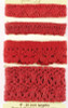 NOTE it is a darker red/rust color Petaloo Crochet Red Ribbon Fancy Trims Pack 4-Per Pack