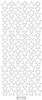 Starform GLITTER transparent SILVER N7078 STARS Stickers Peel Outline