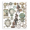 Stamperia Voyages Fantastiques Large Steampunk Rub-On - 6/Pkg