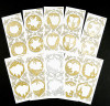 JEJE TRANSPARENT Ornament Stickers 10 Sheets! Christmas Frames Peel-Style Sheets