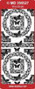 MD356527 Butterfly Blossom Corners Double Embossed Etched Asian Peel Stickers One 9x4 Sheet