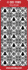 DOODEY DD7095 SILVER CHRISTMAS SQUARES Peel Stickers One 9x4 Sheet
