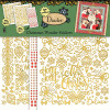HOTP Dazzles HOTP2838 Christmas Wonder GOLD Scrapbooking Stickers
