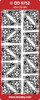DOODEY DD6752 GOLD TUTOR Corners Large Peel Stickers One 9x4 Sheet