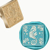 Sealing Wax Seal Stamp - Brass Seahorse Square