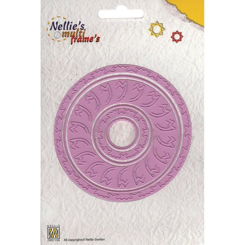Nellie's Multi Frames Incire Round 3 Die Set MFD051 Use w/Most Die Cutters