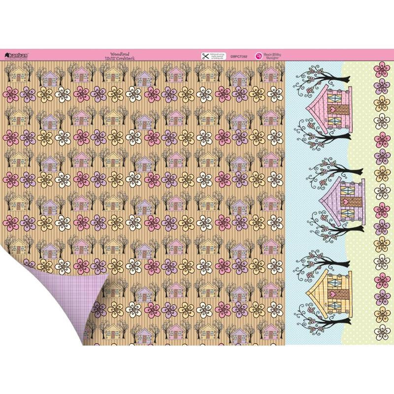 Kanban Dawn Bibby 12x12 Woodland N92 DS Paper & Foiled Die Cuts Kit