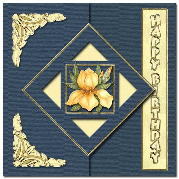 5 White Lomiac Die-Cut ZigZag Square With Square 5.25x5.25" Cards Making