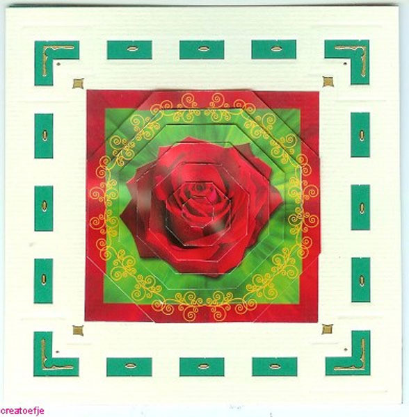 5 Red Lomiac Die-Cut Cards Square With Cubes 5.25x5.25" Cards Making