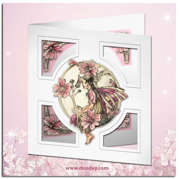 5 Red Lomiac Die-Cut Square with Circle Cards 5.25x5.25" Cards Making