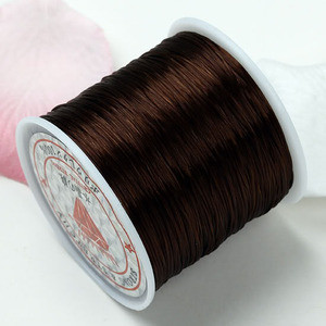 80m .5mm Strong Stretchy beading string DK BROWN elastic