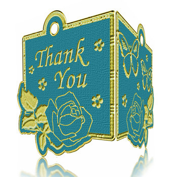 Tags Mini-Cards SILVER Double Embossed Peel Stickers 9x4" Sheets