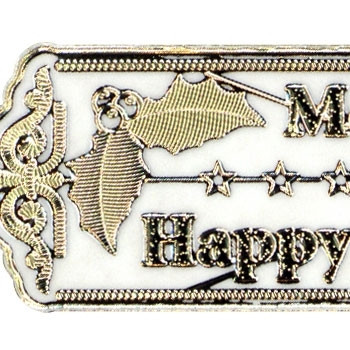 VERSES TEXT LABELS Silver CHRISTMAS MD352702 Peel Stickers Labels One 9x4 Sheet