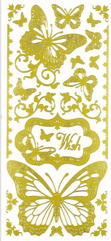 HOTP Dazzles N2462 BUTTERFLIES GOLD 2462