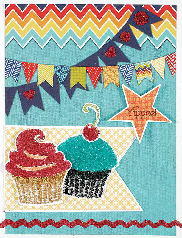 HOTP Dazzles Double-Stick Cupcake Stickers 2071