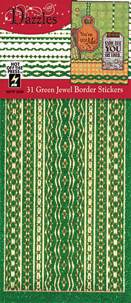 HOTP Dazzles N2439 Green Jewel Border Stickers