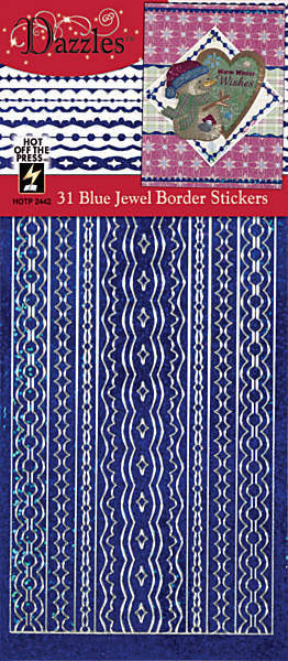 HOTP Dazzles N2442 Blue Jewel Border Stickers