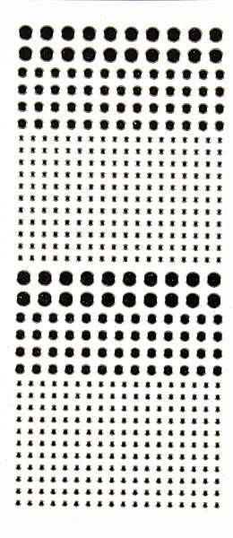 HOTP Dazzles N2436 Black Jewel Outline Peel Sticker