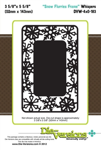 Die-Versions DVW-4x6-183 SNOW FLURRIES FRAME Whispers Cutting Die