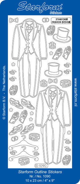 STARFORM BLACK TUXEDO 1090 Peel Stickers OUTLINE