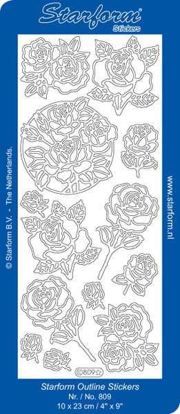 Starform ROSES SILVER 809  Peel Stickers