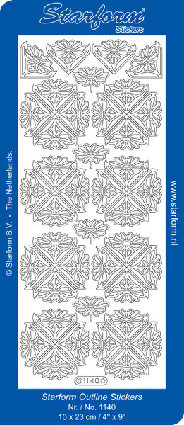 Starform DAISY CORNERS 1140 WHITE Peel Stickers