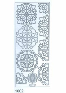 Starform LG DECORATIVE CORNERS N1002 SILVER Peel Stickers