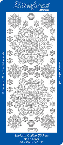 Starform Deco Snowflake GOLD 970 Outline Peel CHRISTMAS Sticker