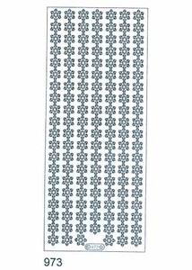 Starform SNOWFLAKE BORDERS SILVER N973 OUTLINE STICKERS